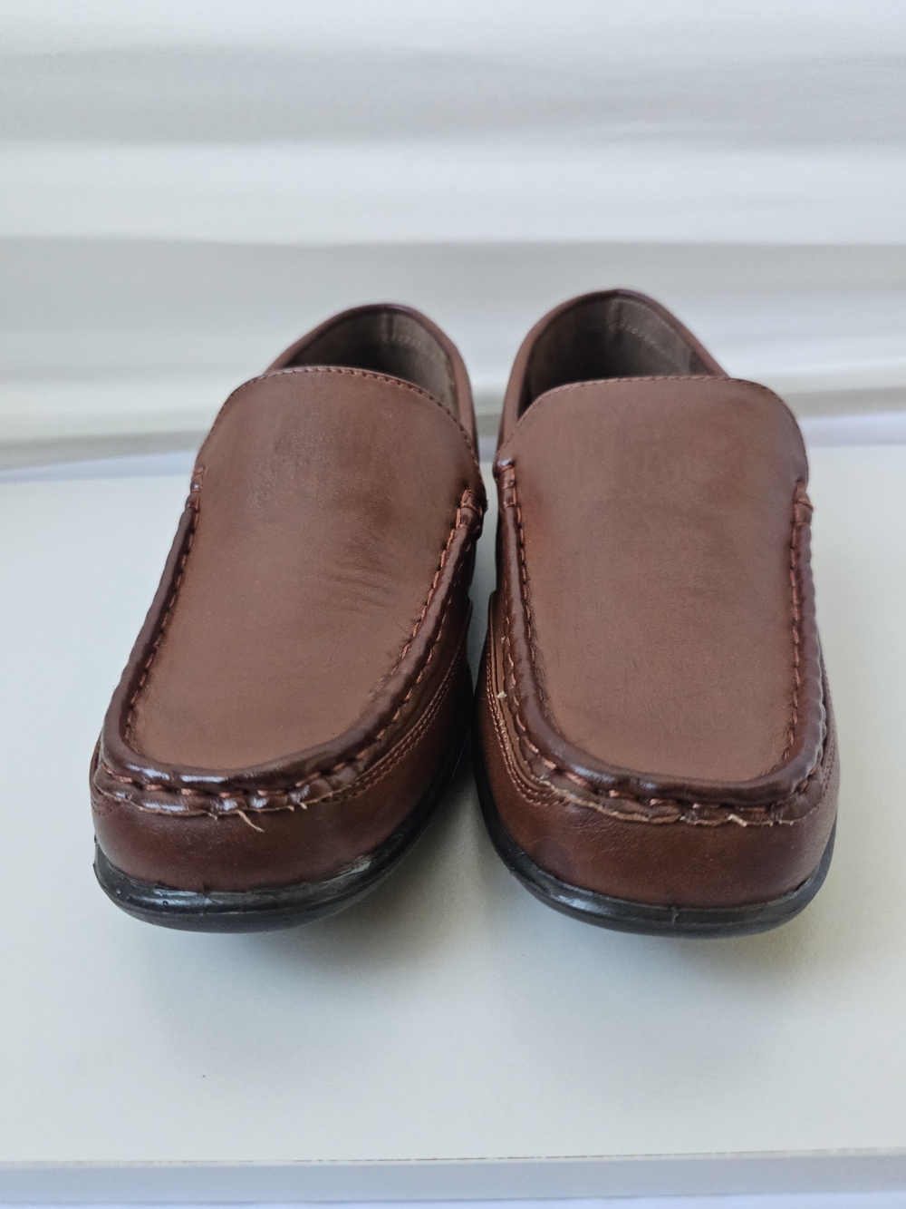Deer Stags Kids Booster Slip-On Loafers - Dark Luggage Brown, Size 4M - Picture 13 of 16